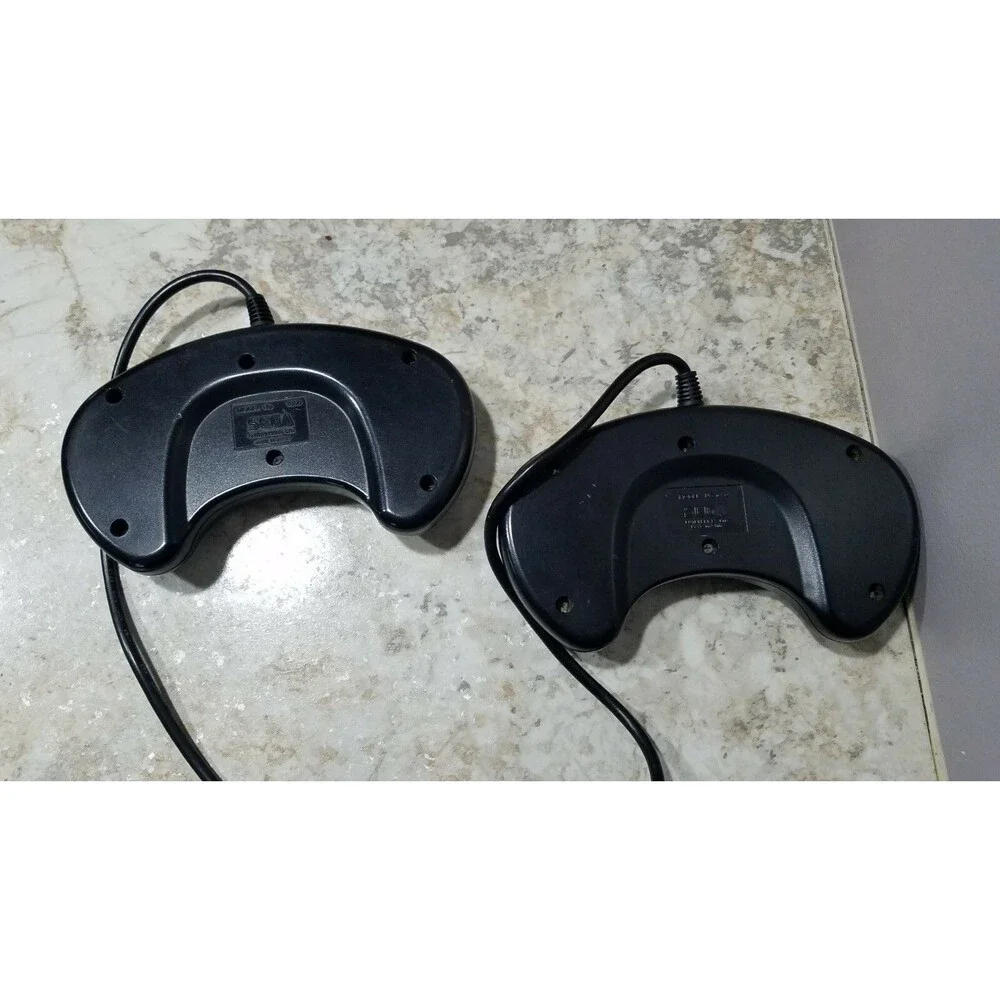 Sega Genesis 6-Button Controllers MK-1653 Lot Of 2, 4 & 6ft Authentic Tested
